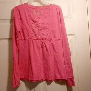 Long sleeve pink shirt